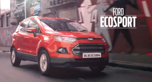 Ford Ecosport featured in an advertisement #GetBusyLiving