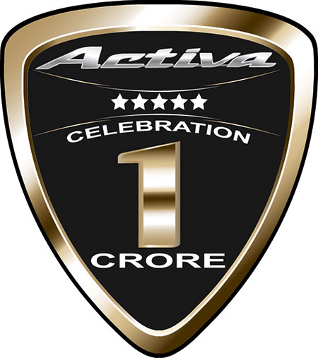 Honda Activa 1 crore celebration logo 