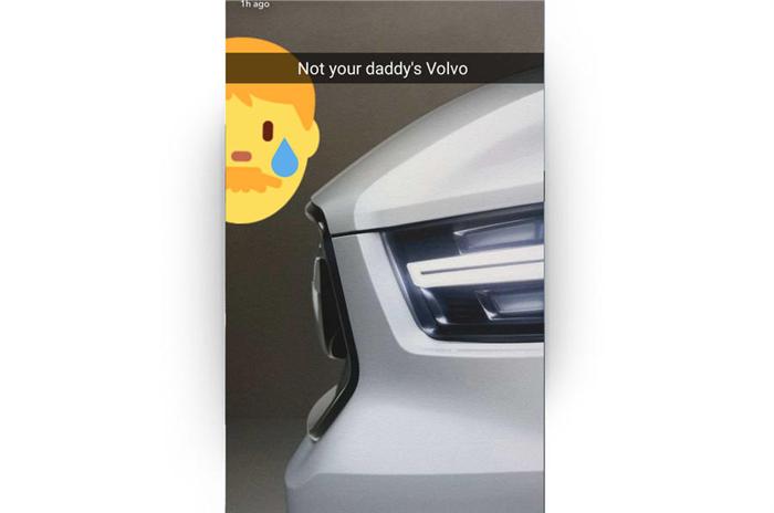 Volvo's message on Snapchat