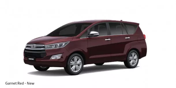 Toyota Innova Crysta Colors: Red, Bronze, White, Grey, Silver, Super ...