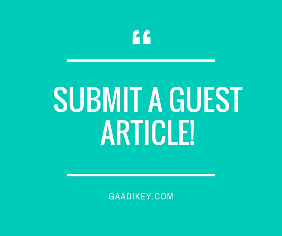 sUBMIT A GUEST ARTICLE!