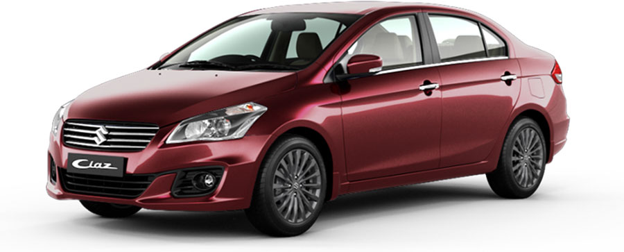 Maruti Ciaz Red Color - Maruti Ciaz Pearl Sangria Red Color Option