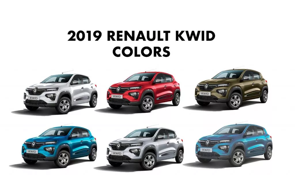 2019 Renault Kwid Colors Blue, Red, White, Bronze, Silver, Blue GaadiKey
