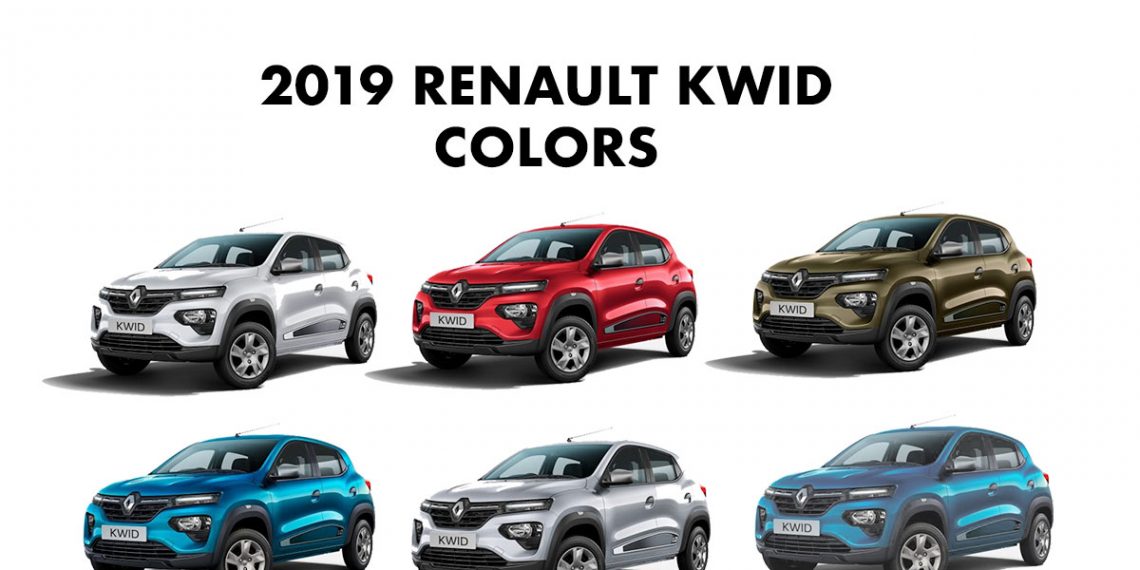 2019 Renault Kwid Colors Blue Red White Bronze Silver