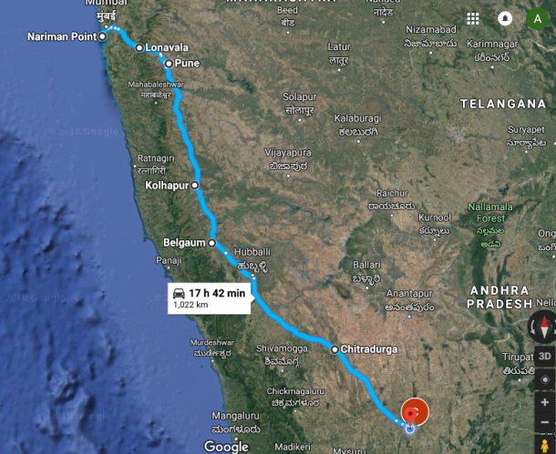 mumbai to bangalore road trip blog