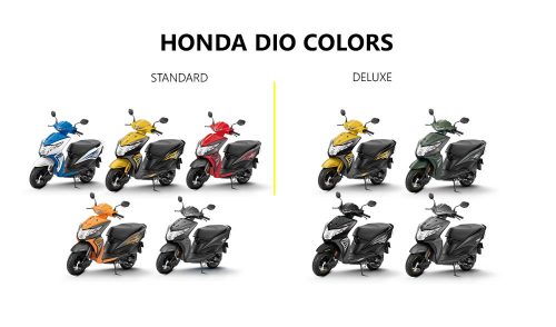 2019 Honda Dio Colors: Red, Yellow, Blue, Orange, Grey, Green, Black ...