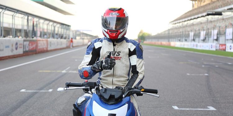 GaadiKey’s Nikhil Finishes 3rd in TVS Young Media Race at BIC