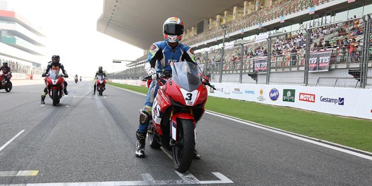 GaadiKey’s Nikhil Finishes 3rd in TVS Young Media Race at BIC