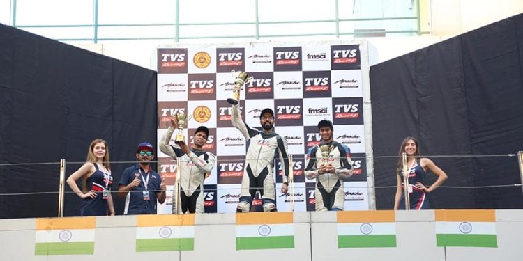 GaadiKey’s Nikhil Finishes 3rd in TVS Young Media Race at BIC