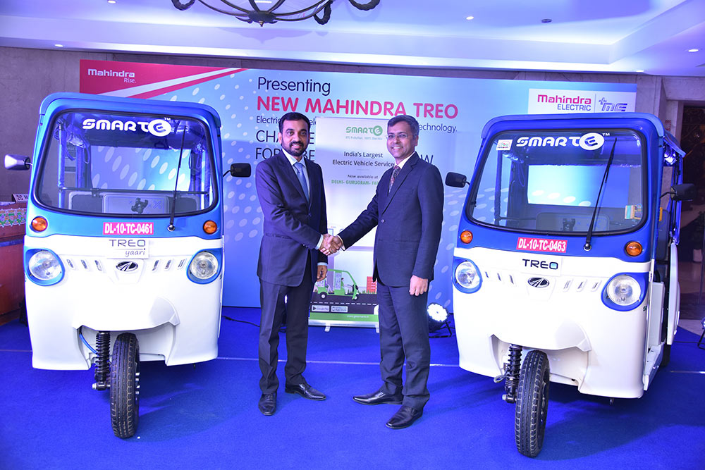 Mahindra Treo and Smart E Partnership - Mahindra partners with SmartE