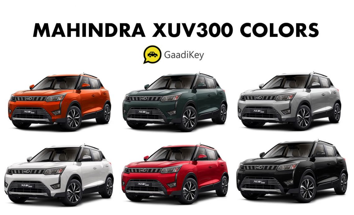 Mahindra XUV300 Colors: Orange, White, Silver, Red, Aquamarine, Black ...