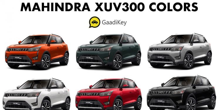 Mahindra XUV300 Colours - Mahindra XUV300 All Colors - 2019 XUV300 All Color options - Mahindra XUV300 Colors