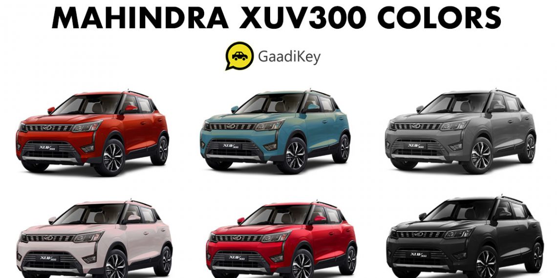 Mahindra XUV300 Colors: Orange, White, Silver, Red, Aquamarine, Black ...