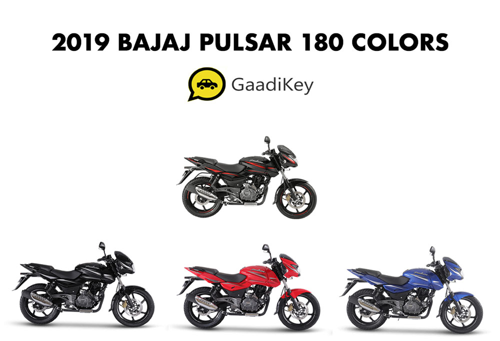 2019 Bajaj Pulsar 180 Colors Blue Black Red Gaadikey