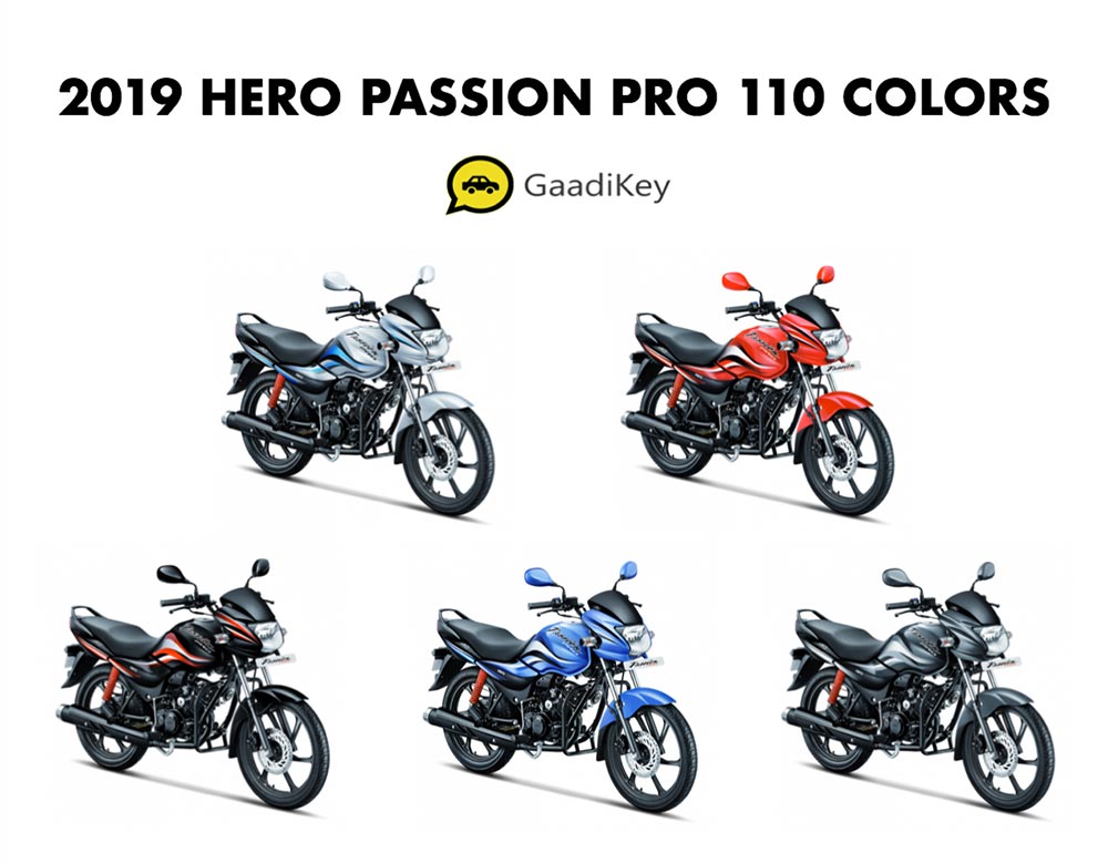 2019 Hero Passion Pro 110 Colors All Colors
