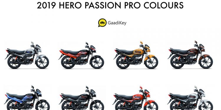 2019 Hero Passion Pro Colors - Hero Passion Pro 2019 model all colors