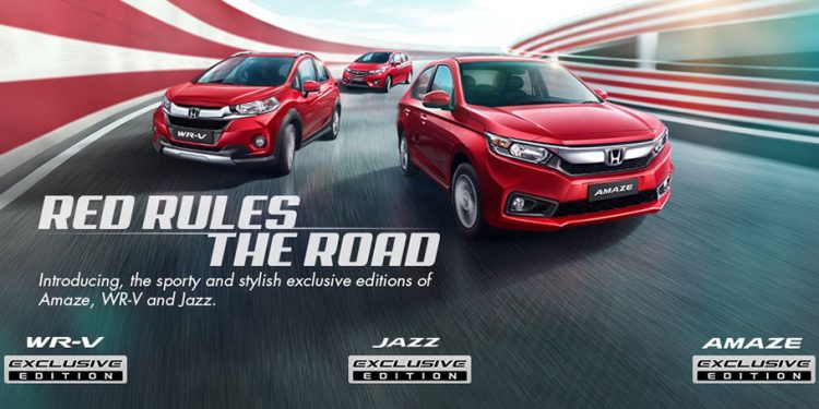 2019 Honda Amaze Exclusive Edition - 2019 Amaze WRV Exclusive Edition - 2019 Jazz Exclusive Edition