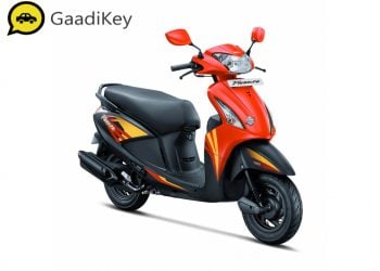 2019 Hero Pleasure in Matte Grey and Red colour