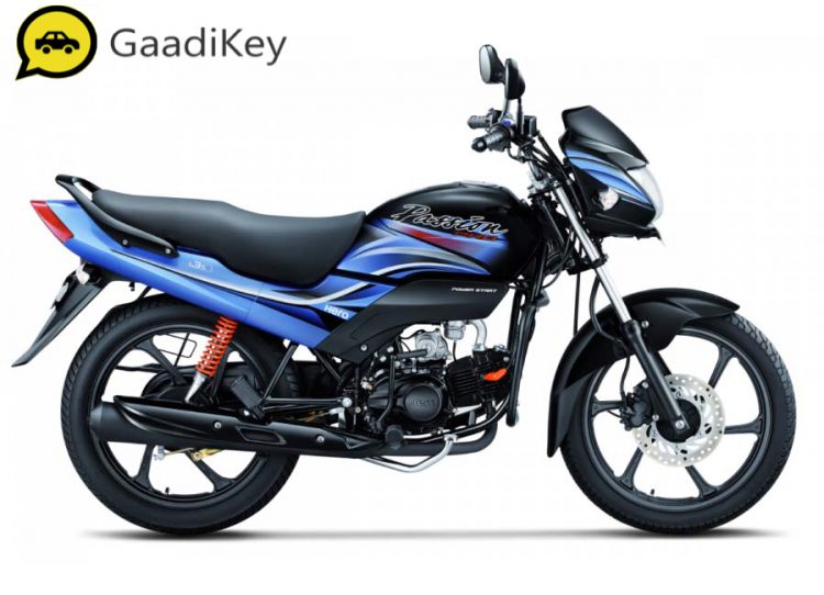 2019 Hero Passion Pro in Black with Frost Blue Color