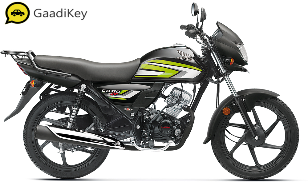 2019 Honda CD110 Dream DX in Black with Green Metallic color