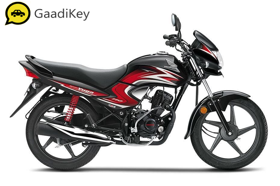 2019 Honda Dream Yuga in Black with Red Graphics color