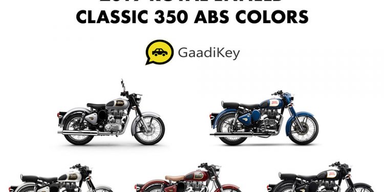 2019 Royal Enfield Classic 350 ABS Model Colors - Royal Enfield Classic ABS 350cc colors