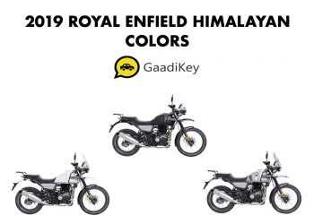 2019 Royal Enfield Himalayan Colors – Black, Grey, White