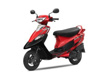 2019 TVS Scooty Pep+ gets New Colors: Revving Red, Glittering Gold