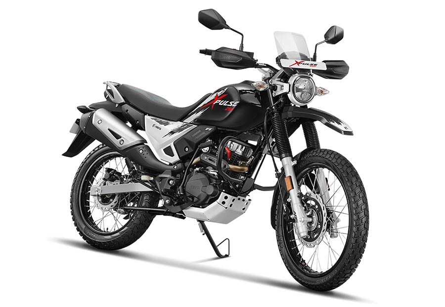 Hero XPulse 200 Motorcycle BlacK color option. New Hero XPulse 200 Panther Black color option