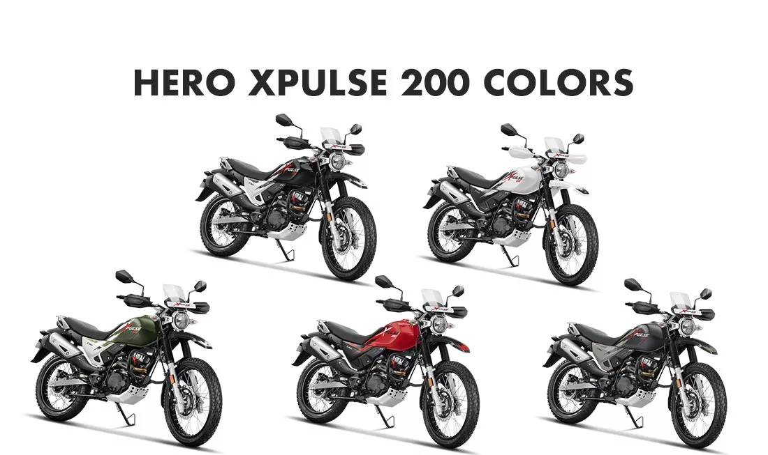 Hero XPulse 200 Colors Red, Black, White, Green, Grey GaadiKey