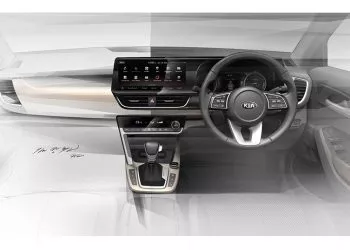 Kia mid-SUV to get 10.25″ touchscreen; Interior images revealed