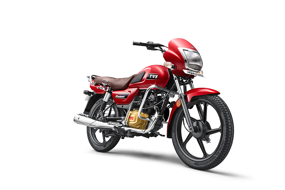 TVS Radeon Red Color - TVS Radeon Volcano Red Color