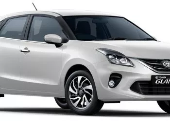 Toyota Glanza Colors: Red, Grey, Blue, Silver, White