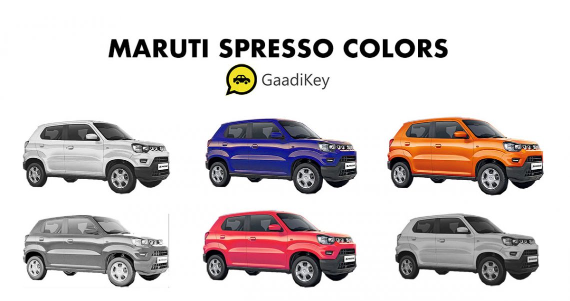 Maruti SPresso Colors: Orange, Red, Grey, Silver, Blue, White - GaadiKey