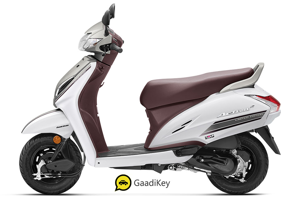 2020 Activa 5G Limited Edition White and Serene Silver (Brown). Limited Edition Honda Activa 5G White and Serene Silver Color option