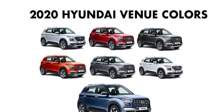 Hyundai Venue 2020 Colors - 2020 Hyundai Venue Colors - Hyundai Venue 2020 Model Colors