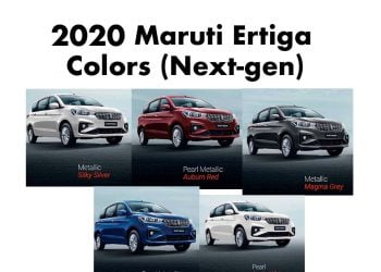 2020 Maruti Ertiga Colors - New Eriga 2020 Model colors