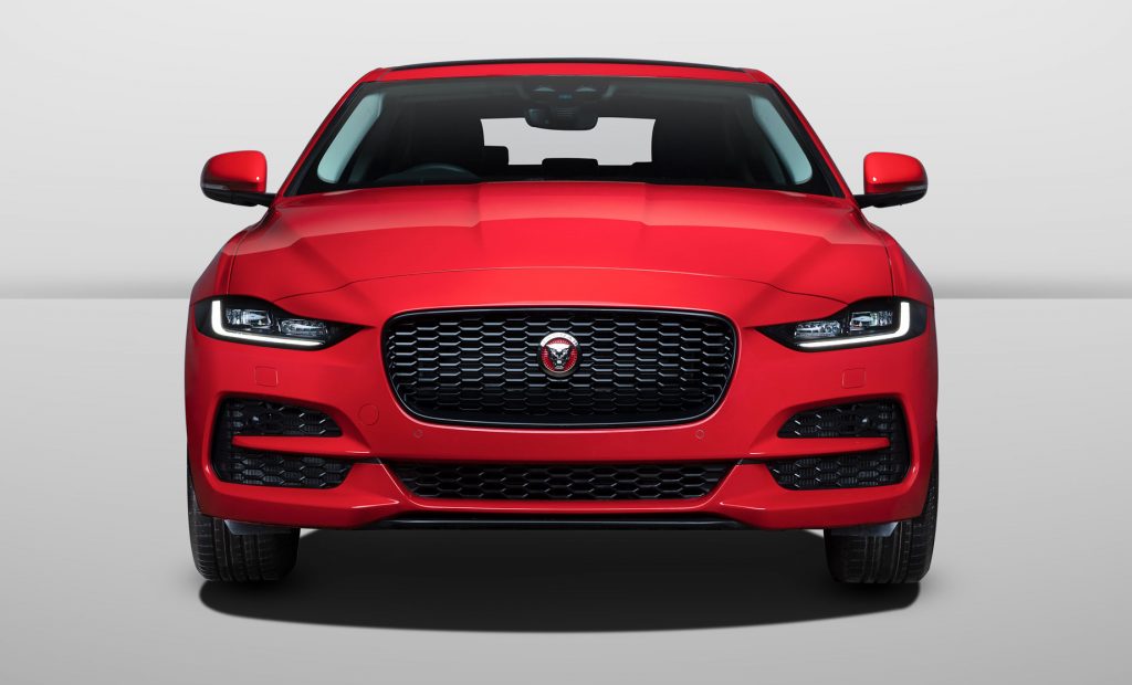 New 2020 Jaguar XE Red Color variant - Front View