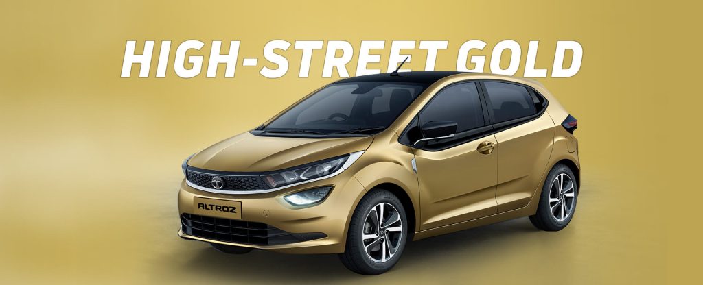 Tata Altroz in Gold Color - Tata Altroz Highstreet gold colour option