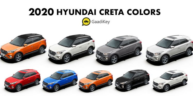 2020 Hyundai Creta Colors Red Blue Orange White Black Silver