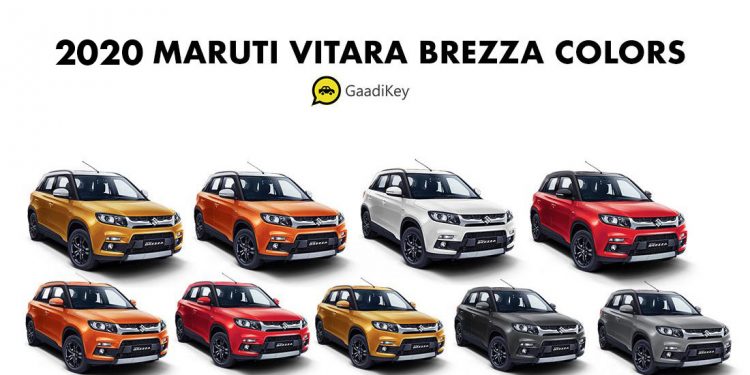 2020 Vitara Brezza colors - 2020 Maruti Vitara Brezza All Colors