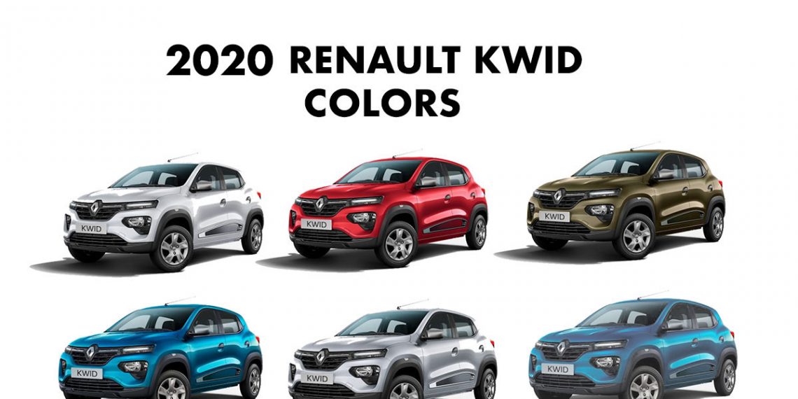 2020 Renault Kwid Colors Blue Red White Bronze Silver