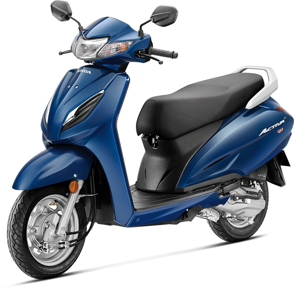 Honda Activa 6G Blue Color option. New 2020 Activa 6G Glitter Blue Metallic Color variant