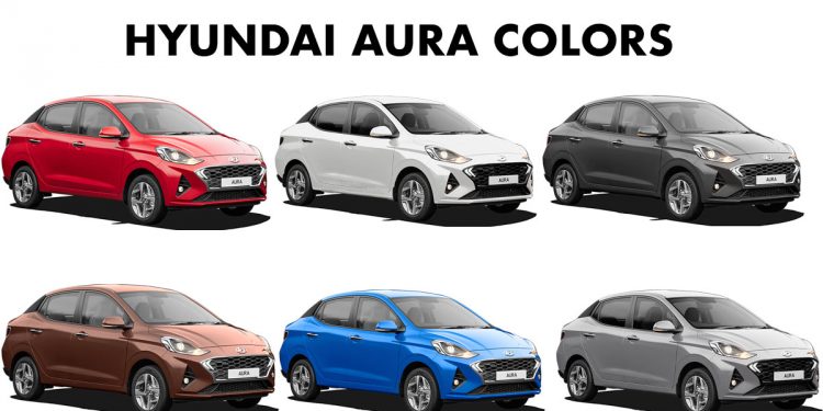Hyundai Aura Colors - Hyundai Aura All Colours