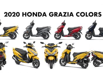 2020 Honda Grazia Colors: Yellow, Blue, Red, Grey (BS6 Model)