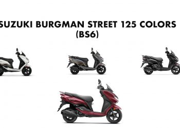 2020 Suzuki Burgman Street Colors (BS6) : Red, Grey, White, Black