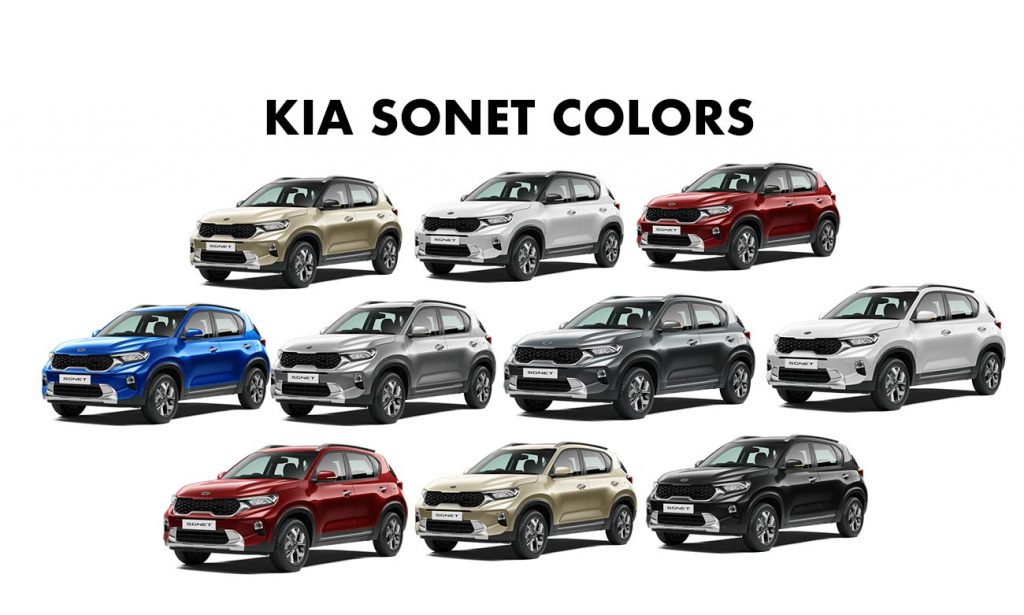 Kia Sonet Colors - Kia Sonet All Color options Photos Images