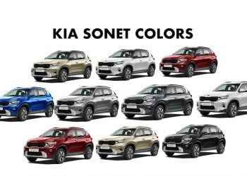 Kia Sonet Colors: Gold, Red, Blue, Silver, Grey, Black, White