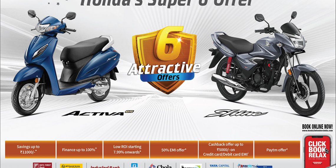  Se revelan las ofertas de Honda Activa 6G y Shine Dasara