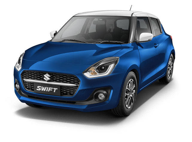 2021 Maruti Swift Midnight Blue with White Roof - Dual tone 